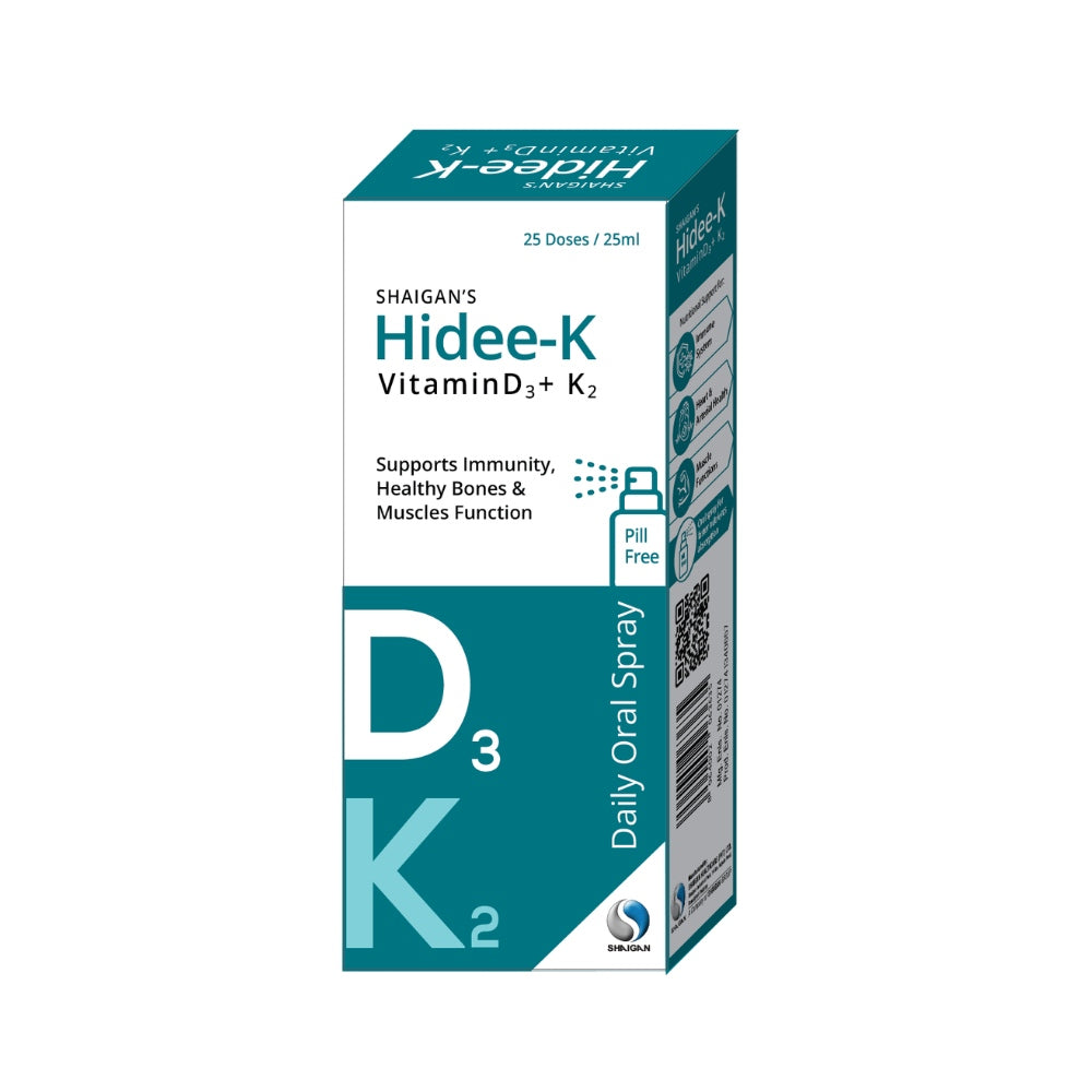 Shaigan's Hidee-K  Vitamin D3 + K2 Oral Spray in Pakistan Shaigan Health Care