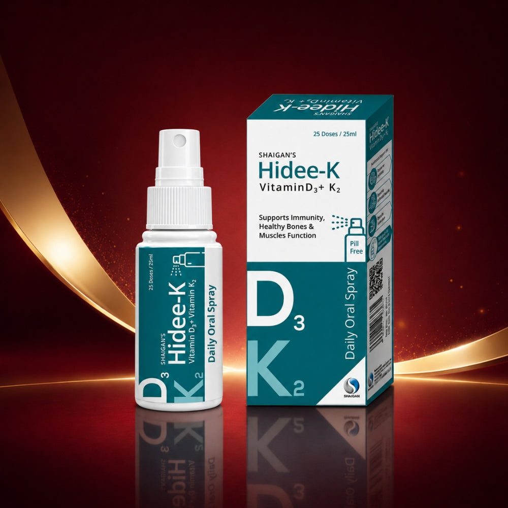 Shaigan's Hidee-K  Vitamin D3 + K2 Oral Spray in Pakistan Shaigan Health Care