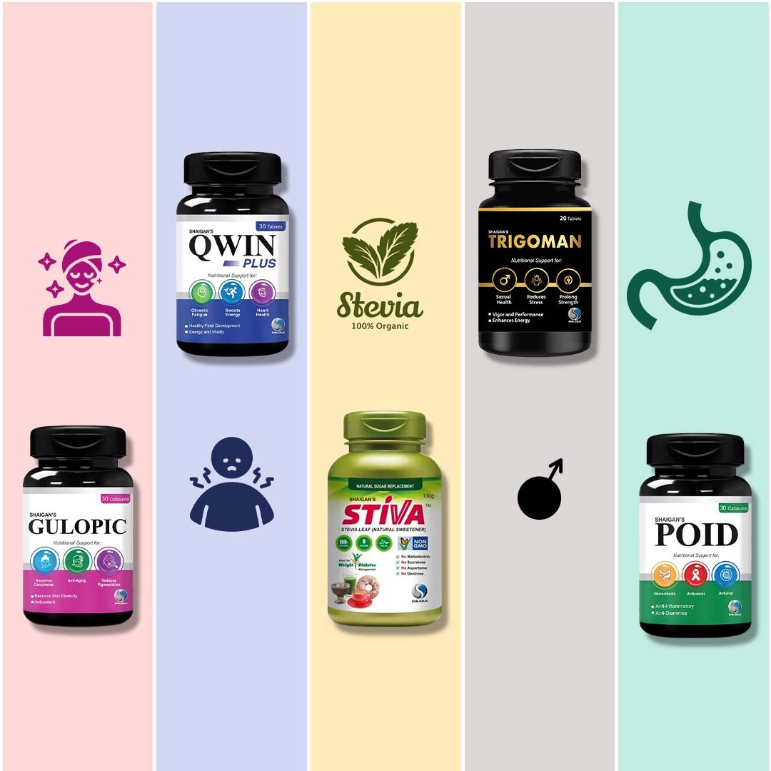 GULOPIC + TRIGOMAN + STIVA + POID + QWIN Supplements