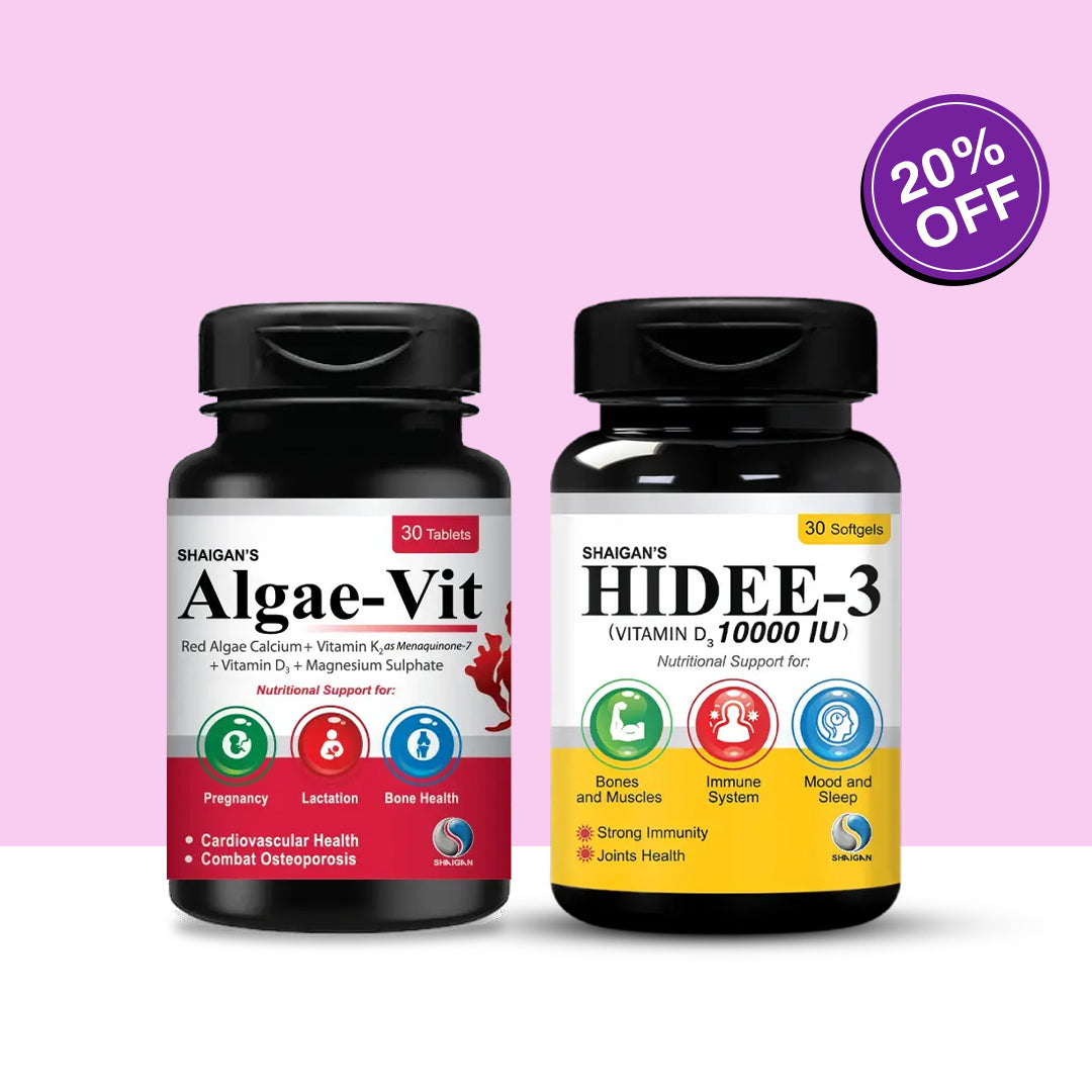 Algae Vit Tablets + HiDee-3 Softgel Capsule | Bundle of 2