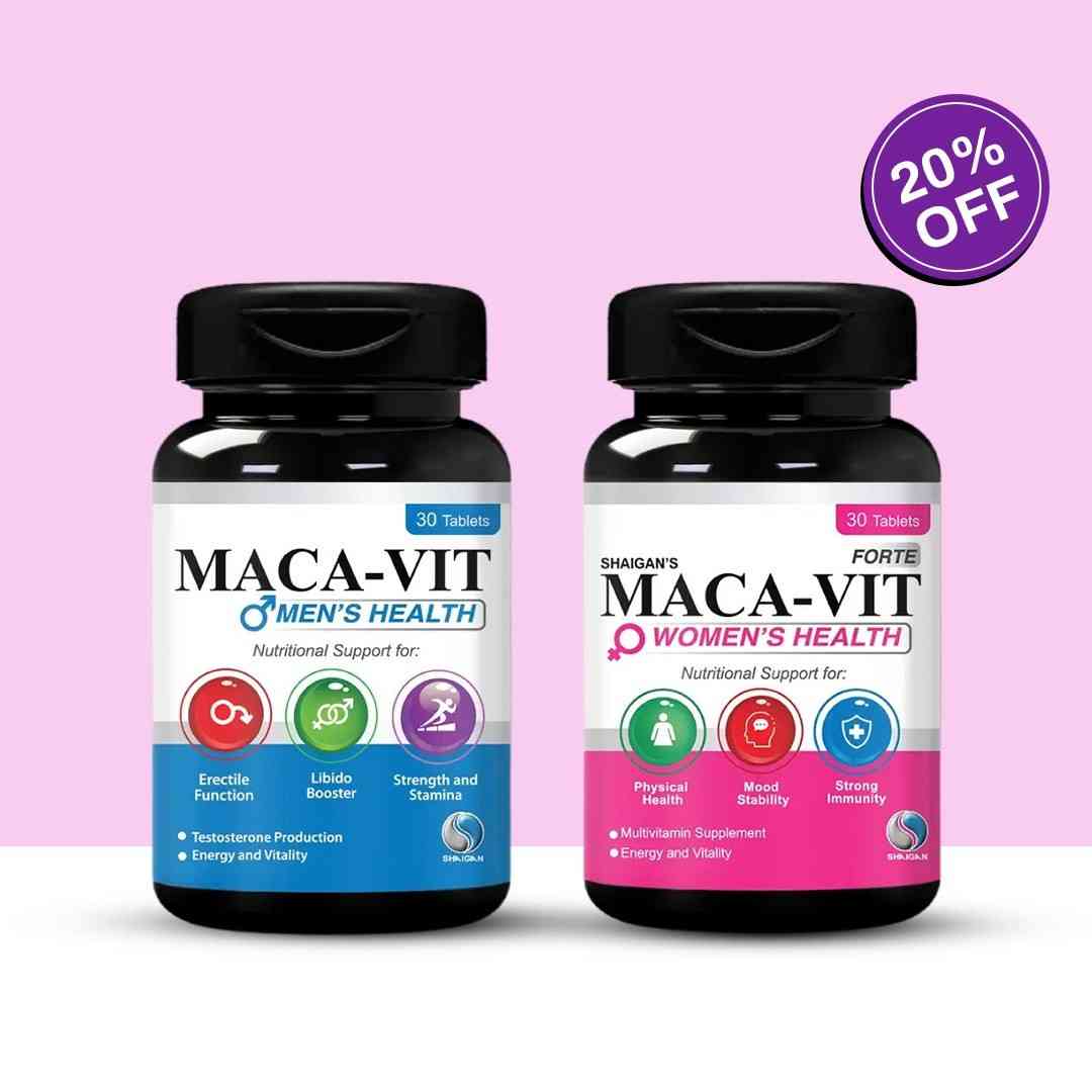 Bundle of 2: Maca-vit men + Maca-vit women supplement