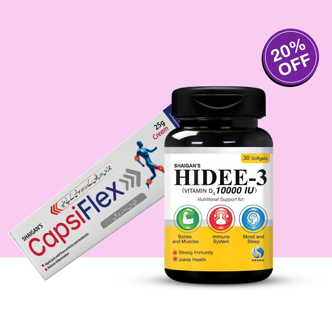 Hidee-3 & capsiflex bundle of 2 for bones and Joint health