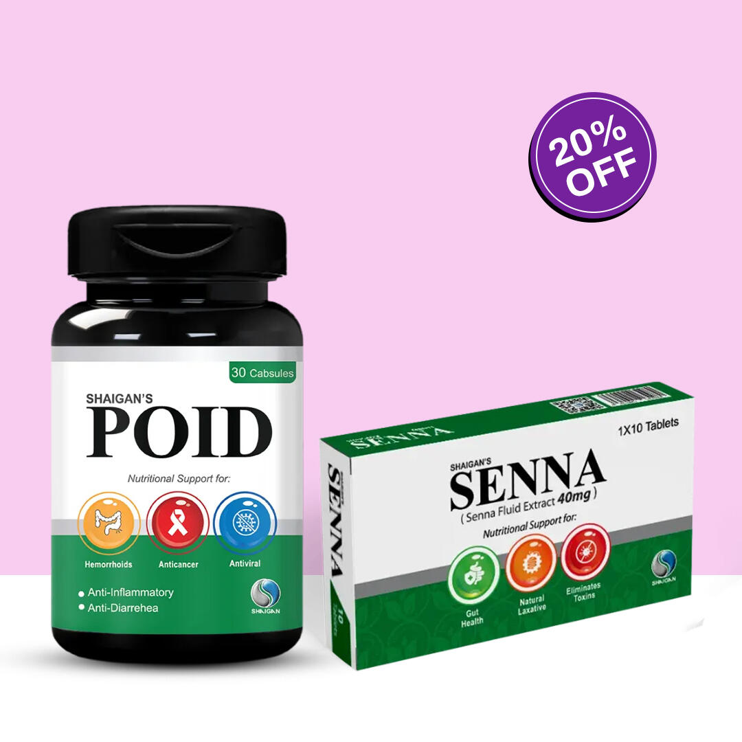 Poid + Senna bundle: Provides Natural relief for hemorrhoids & constipation