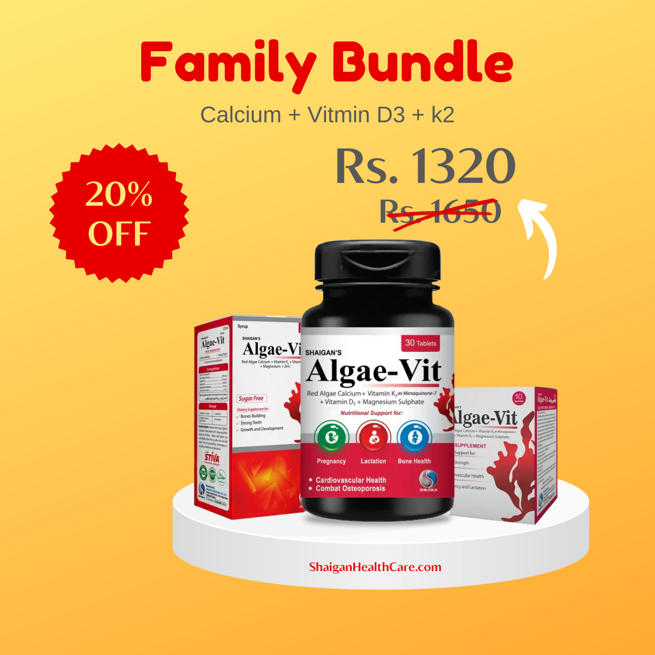 Algae-Vit | All Family Deal | Bone, Joint & Muscle Supplements Shaigan Health Care