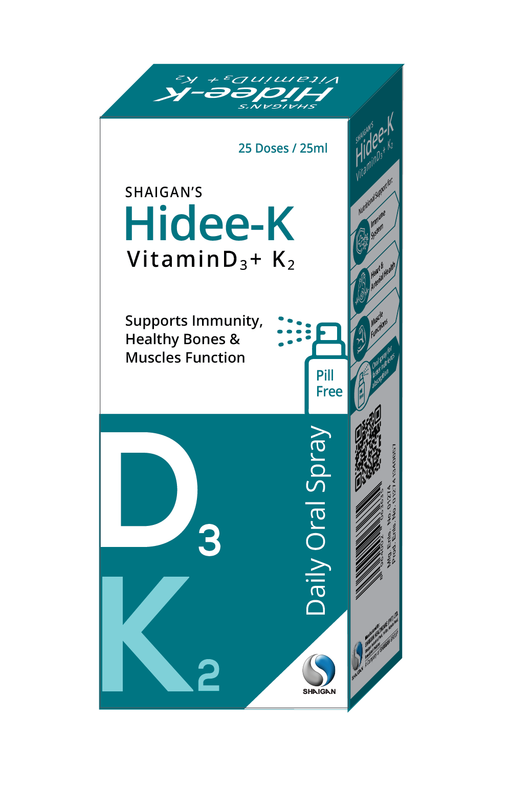 Shaigan's Hidee-K | Vitamin D3 + K2  | Oral Spray Shaigan Health Care