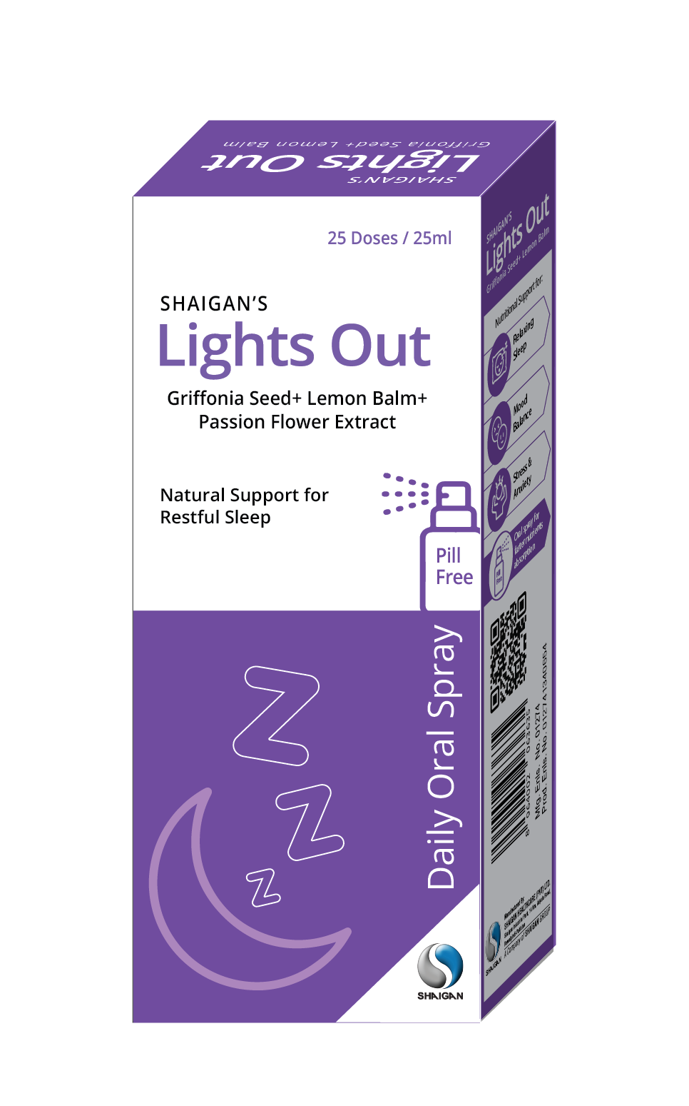 Shaigan's Lights Out | Griffonia Seed + Lemon Balm + Passion Flower Extract | Oral Spray Shaigan Health Care