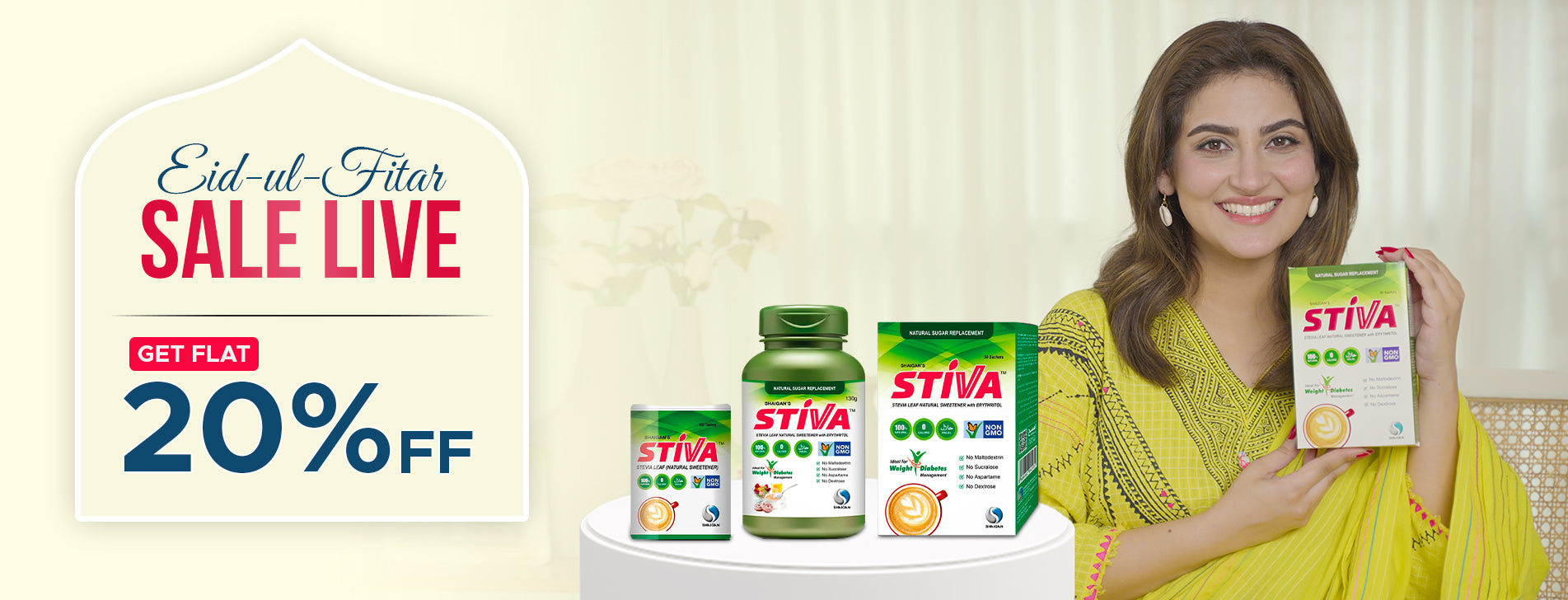 Stiva natural Stevia Sweetener | Eid ul fitar Sale